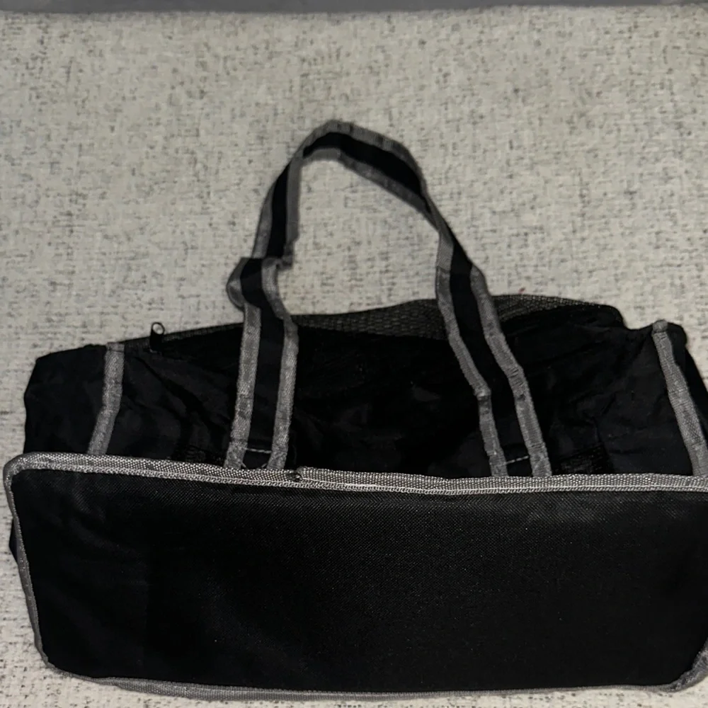 Black and Gray Mesh Tote carrier Bag for a small dog or cat